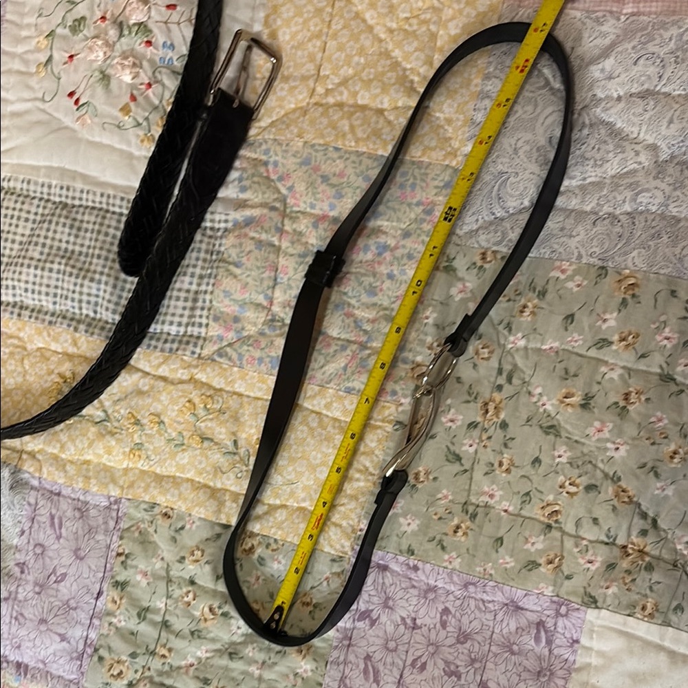 Elegant Black Leather Belt